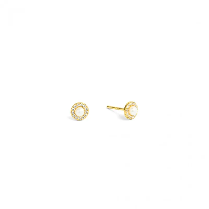 Bernd Wolf Stecker Arenia Designlinie Sparkling Pavé, Süsswasserperle, Sterlingsilber 925