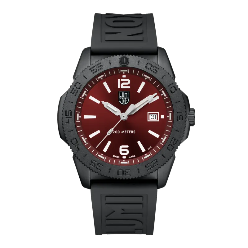 Luminox Pacific Diver 44 mm Taucheruhr 200 Meter wasserdicht Rot Herrenuhr XS.3135.B