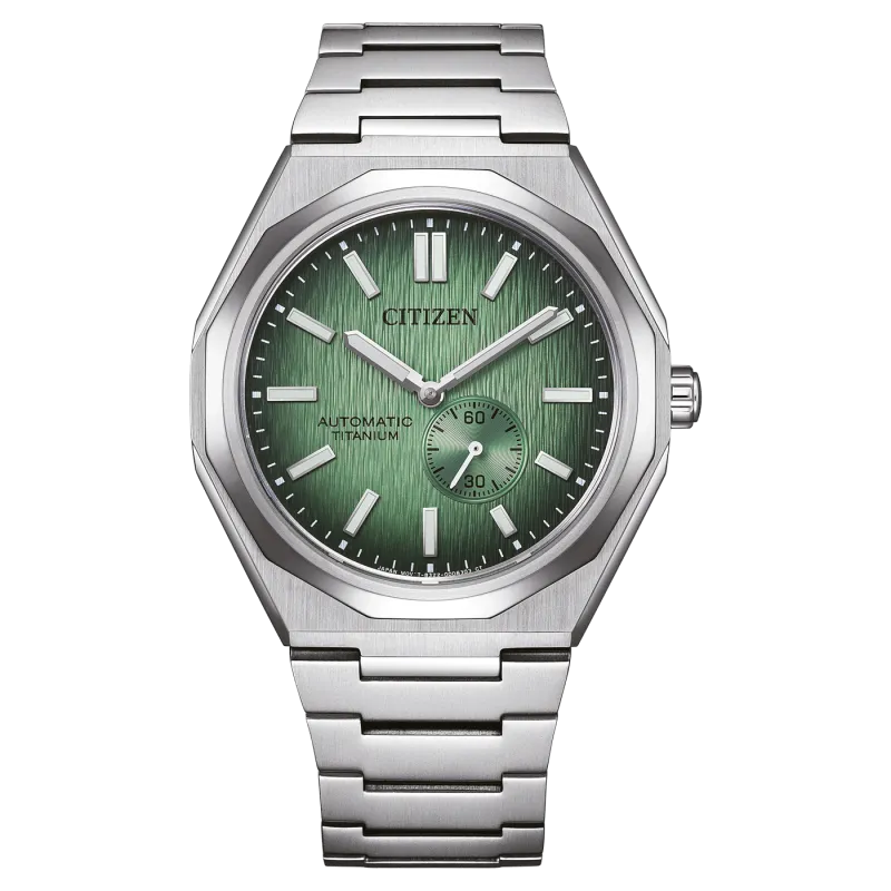 Citizen Super Titanium Zenshin 60 grün Herrenuhr NK5020-58X
