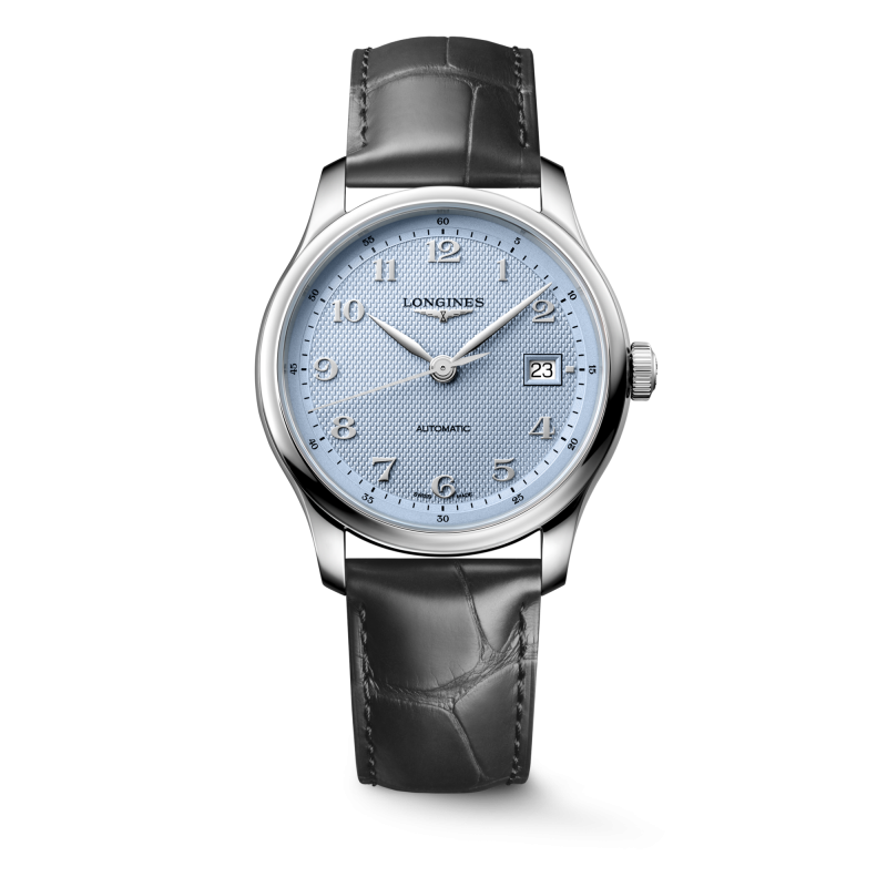 Longines Master Collection Herrenuhr Hellblau Lederband 39mm L2.949.4.99.2