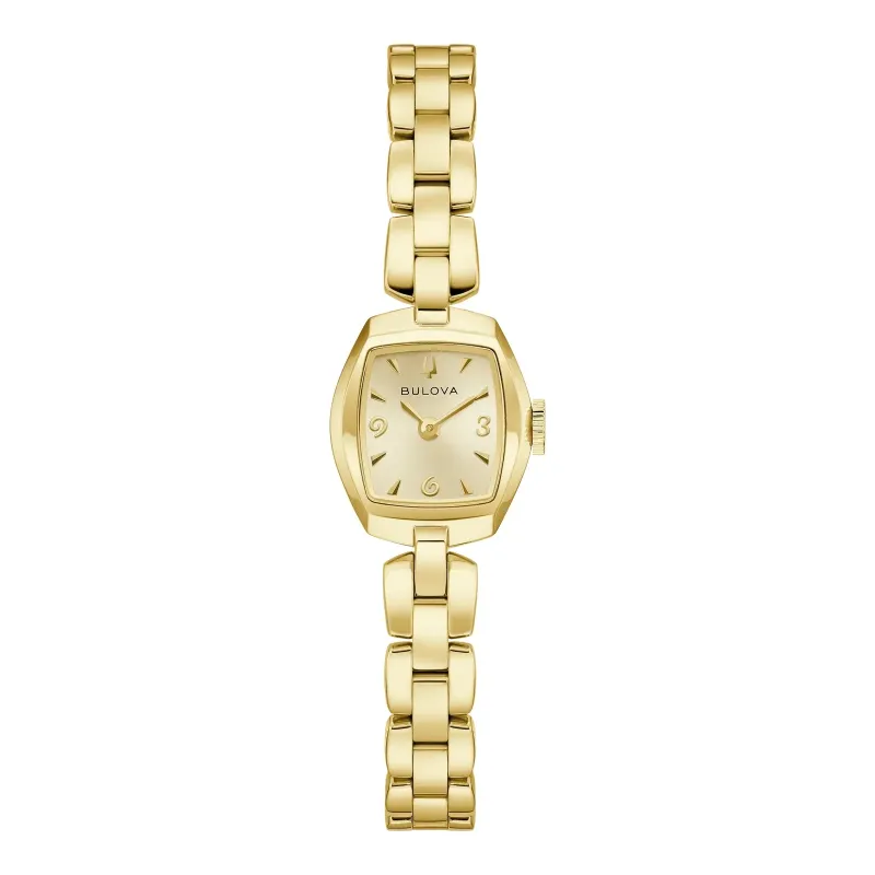 Bulova Goddess of Time Jackie Quarz goldfarben Champagner Damenuhr 97L201