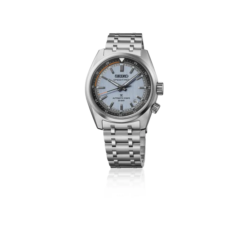 Seiko Prospex Speedtimer Automatik Hellblau Edelstahlband Herrenuhr HBC003J1