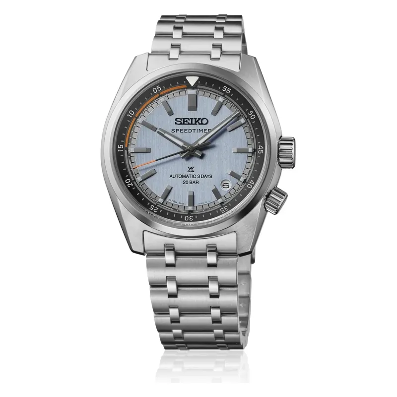 Seiko Prospex Speedtimer Automatik Hellblau Edelstahlband Herrenuhr HBC003J1
