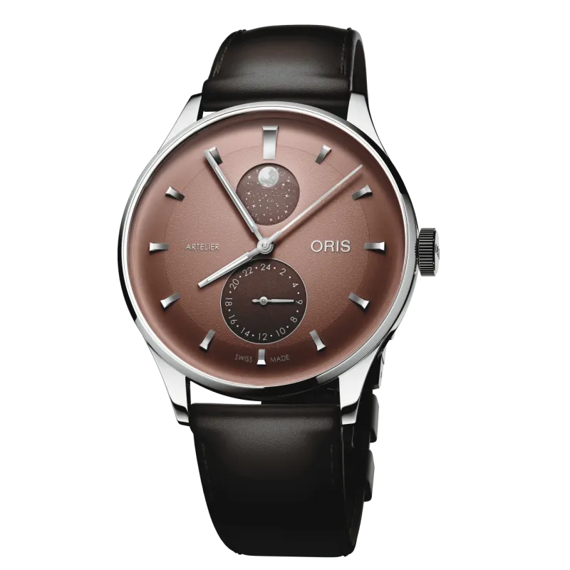 Oris Artelier Complication 39.50 mm Lederband Braun Herrenuhr 01 782 7811 4056-07 6 20 17FC