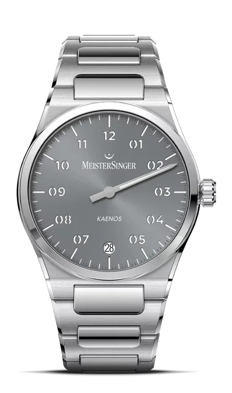 Meister Singer Kaenos Sonnenschliff Grau Herrenuhr KS927