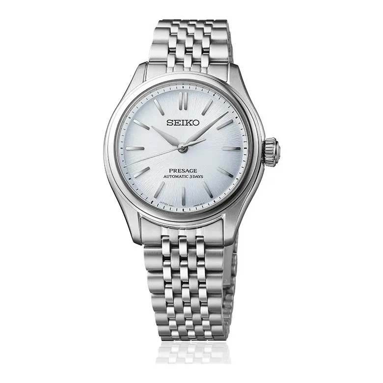 Seiko Presage Classic Series Automatik 36 mm Edelstahlband Hellblau Herrenuhr SPB521J1
