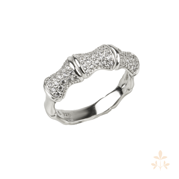 Seinerzeit White Bambus Ring SZA-1990-310-58