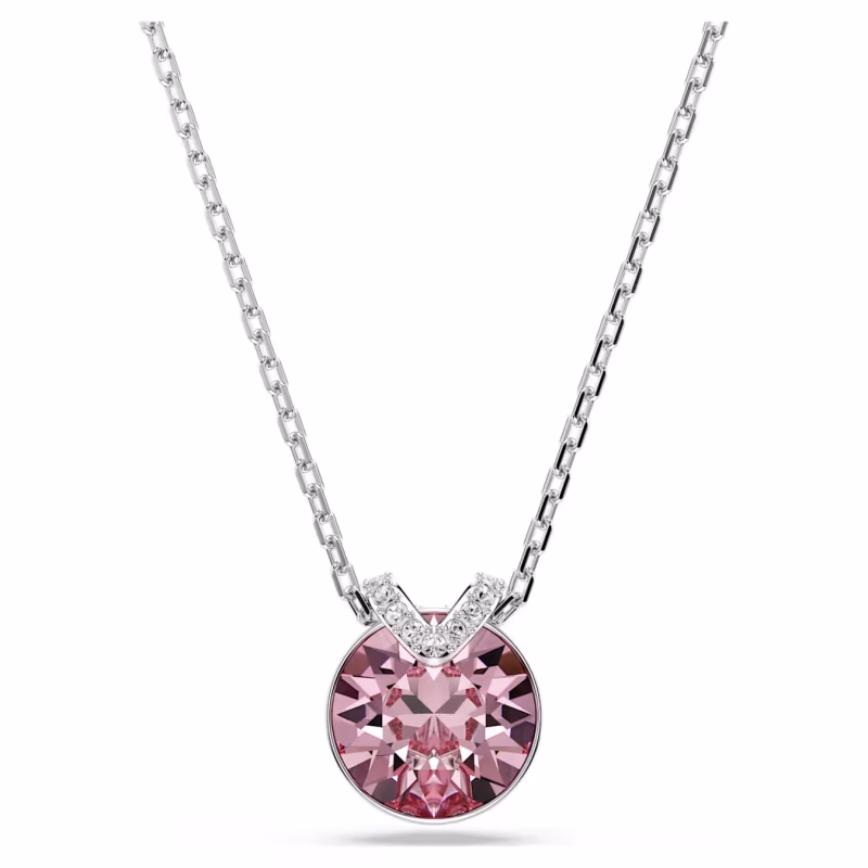 Swarovski  Bella V Anhänger Rundschliff, Rosa, Rhodiniert