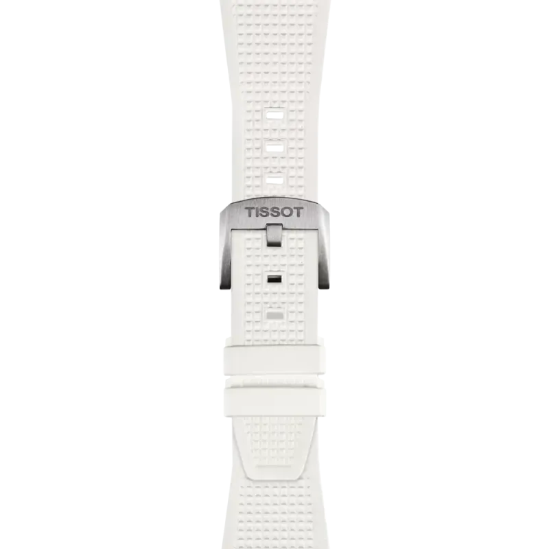 Tissot Ersatzarmband Kautschuk weiß 12 mm für PRX Modelle mit 40 mm Durchmesser T603.048.463