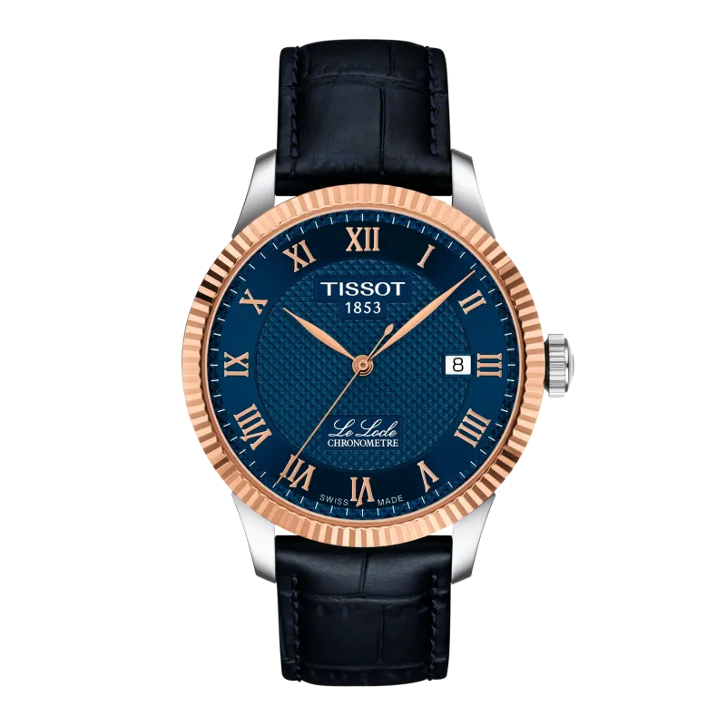 Tissot LE LOCLE Goldlünette 39mm, Chronometer, Powermatic 80 Automatik Herrenuhr T932.408.46.043.00