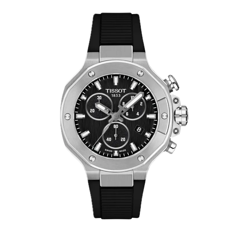 Tissot T-Race 38mm Schweizer Quarzwerk, Saphirglas, Silikonband Schwarz Herrenuhr T141.817.17.051.00