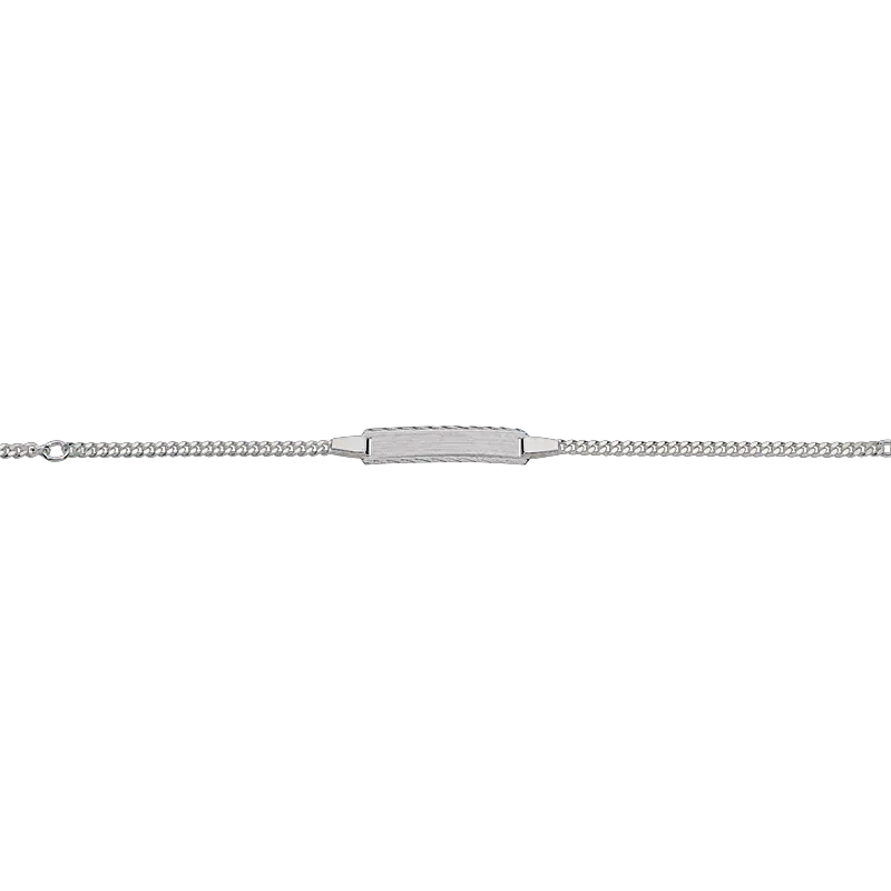 CEM 925er  Silber Identband 12 - 14 cm, rhodiniert BIDR904655
