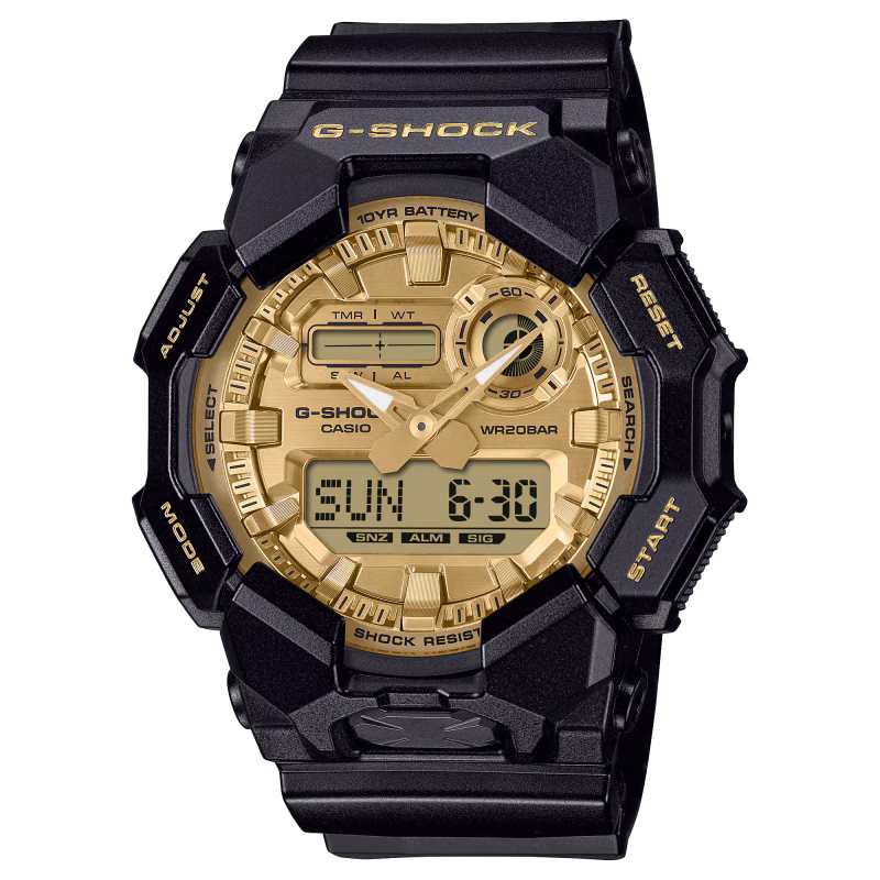 Casio CLASSIC GA-010 Serie Hybrid Gold Herrenuhr GA-010GGB-1A9