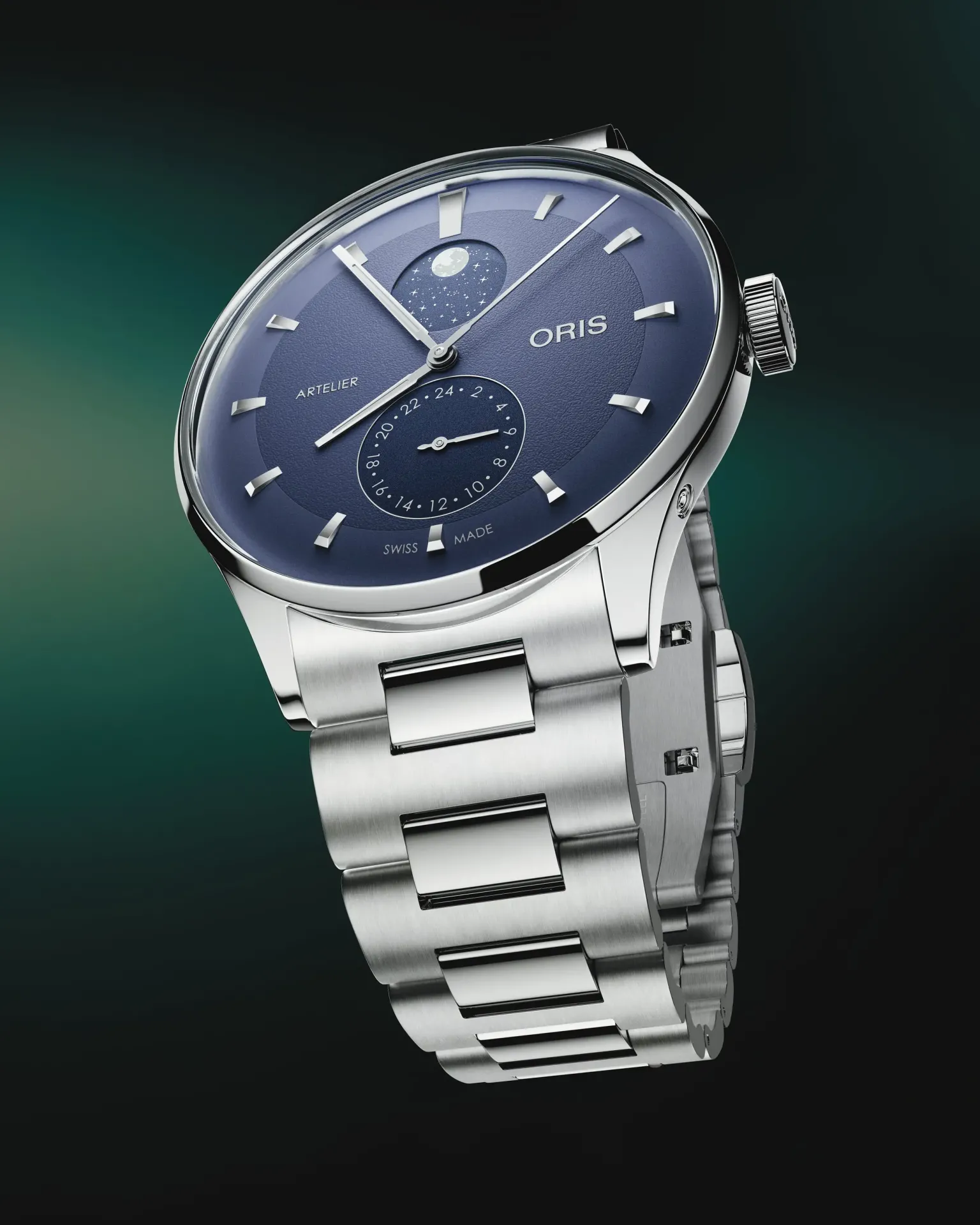 Oris Artelier Complication 39.50 mm Edelstahl Blau Herrenuhr 01 782 7811 4055-07 8 20 20