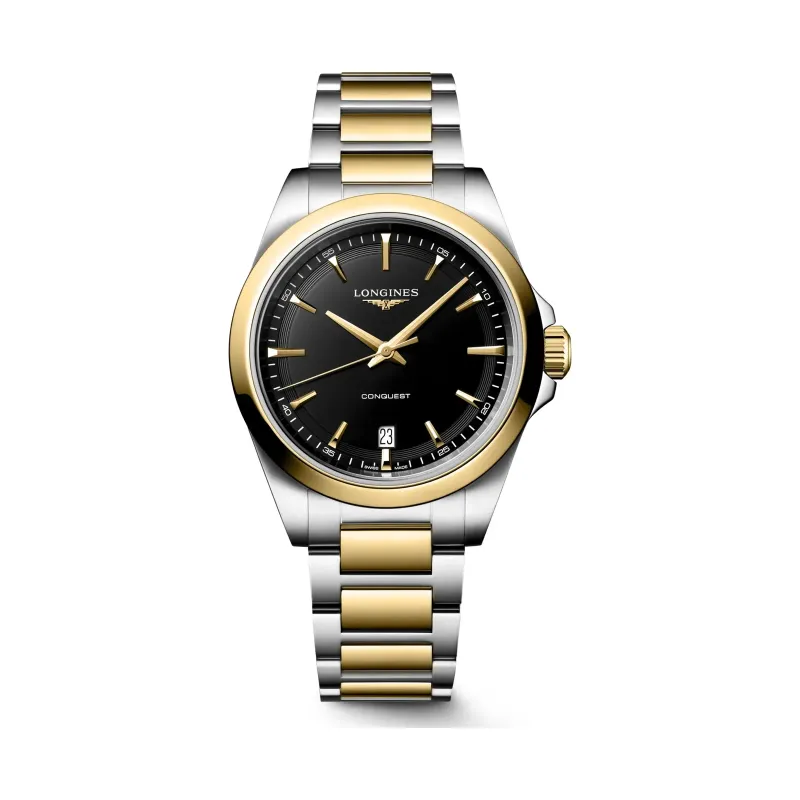 Longines Conquest Schwarz Edelstahlband 38 mm Herrenuhr L3.750.3.52.7