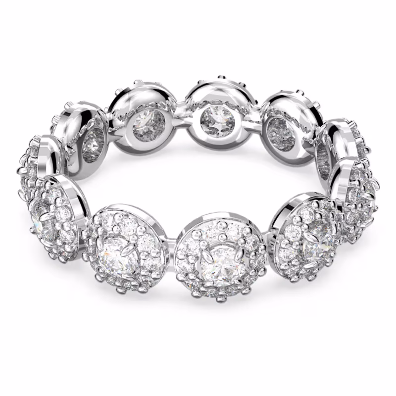 Swarovski  Una Angelic Ring Rundschliff, Weiß, Rhodiniert