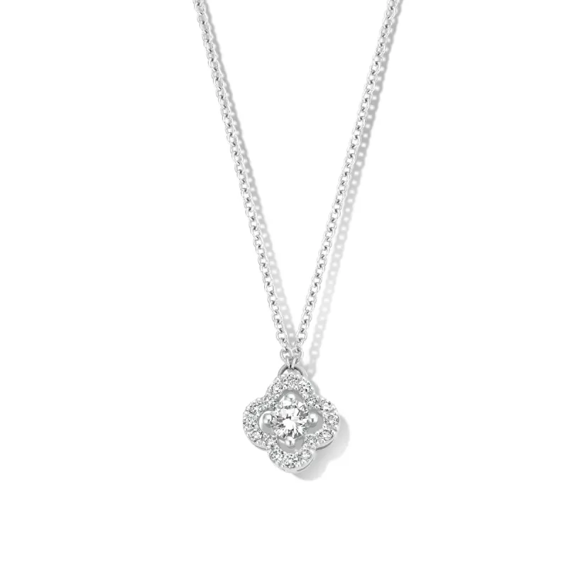 One More Salina Damen Halskette in 18 Karat Weißgold mit Diamanten 062361A