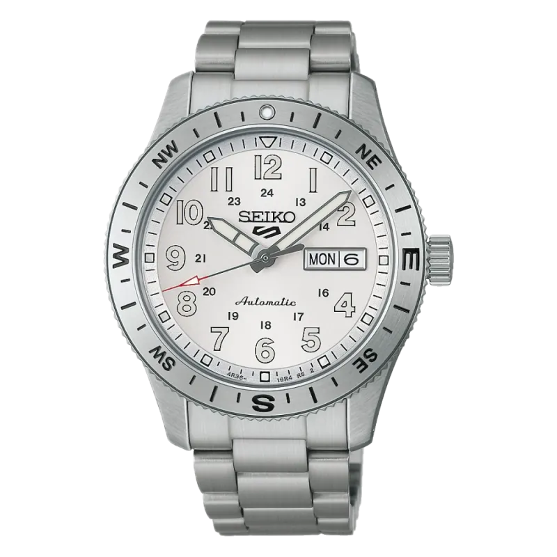 Seiko 5 Sports Field series 41mm, Edelstahl, Automatik, Weiß Herrenuhr HDB007K1
