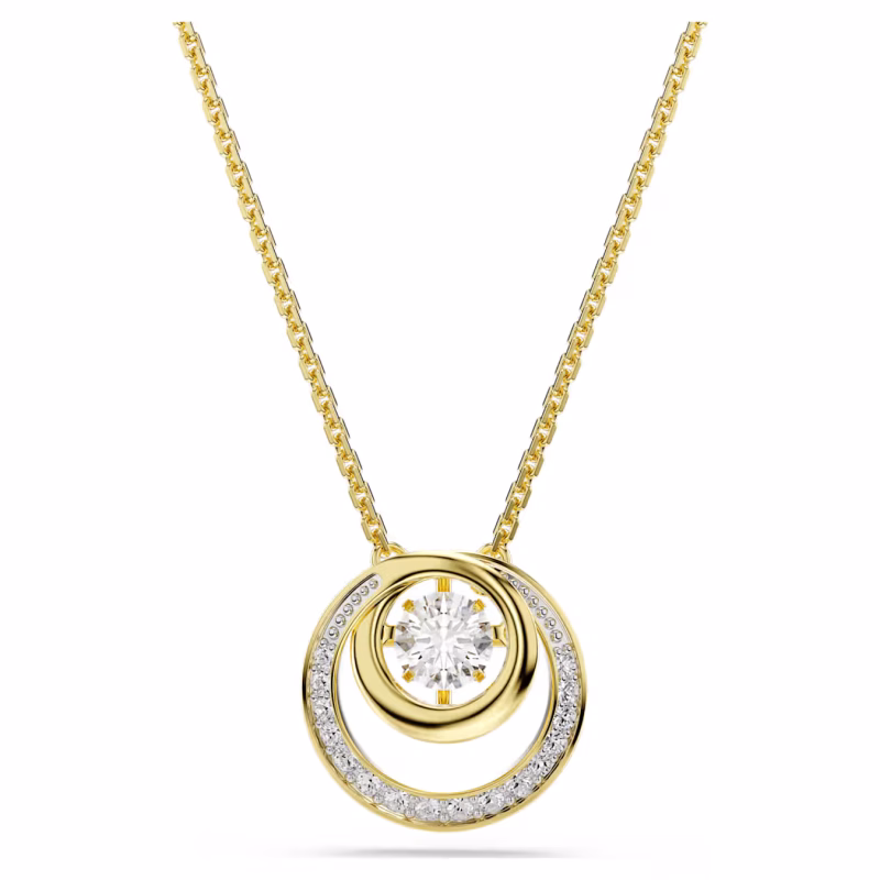 Swarovski  Hyperbola Anhänger Rundschliff, Weiß, Goldlegierungsschicht