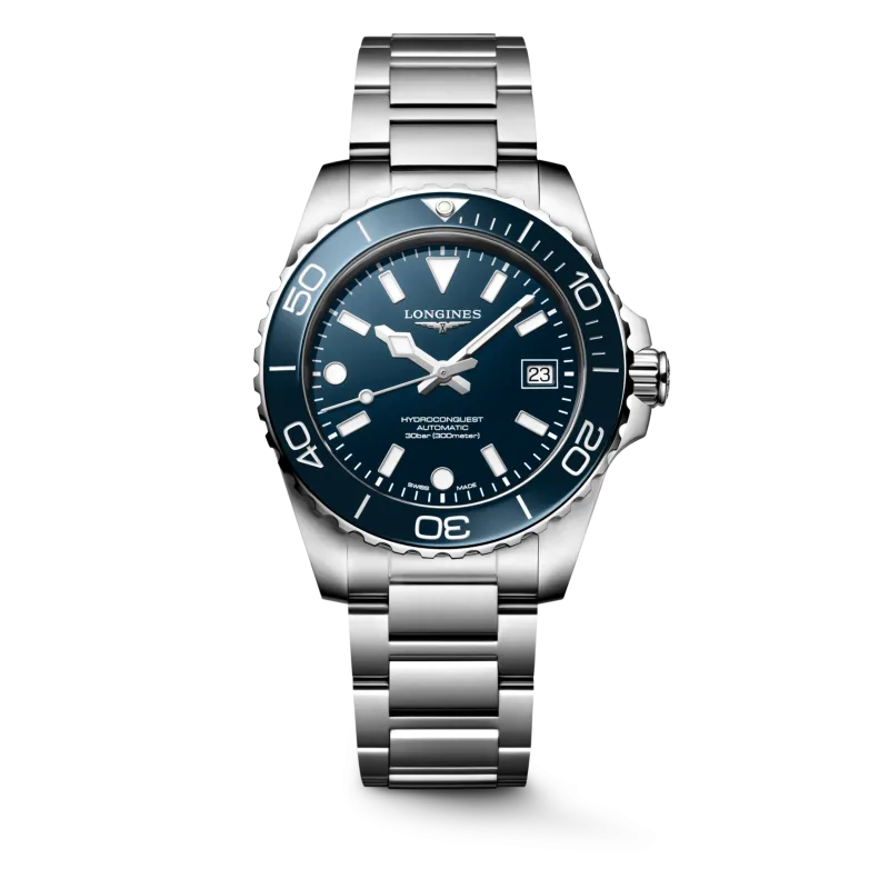 Longines Hydroconquest blau 39mm Automatik Herrenuhr L3.779.4.96.6