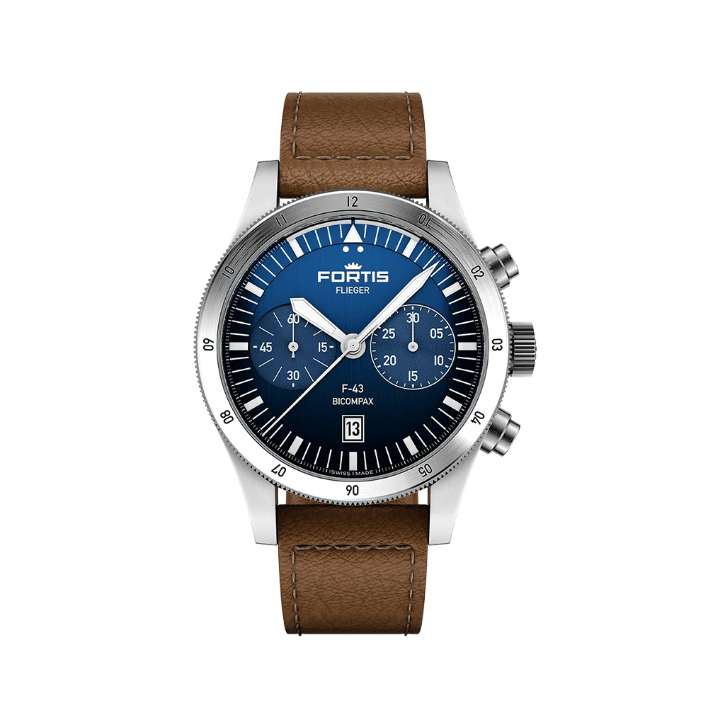 Fortis FLIEGER F-43 Bicompax Liberty Blue Herrenuhr F4240013