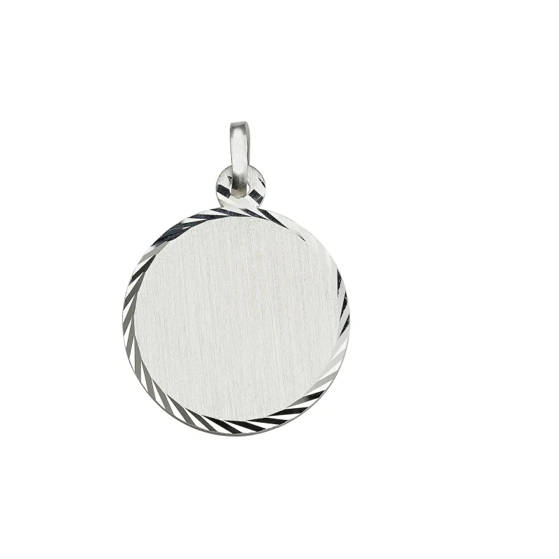 CEM 925er Silber Anhänger Gravurplatte Rund BAH904721