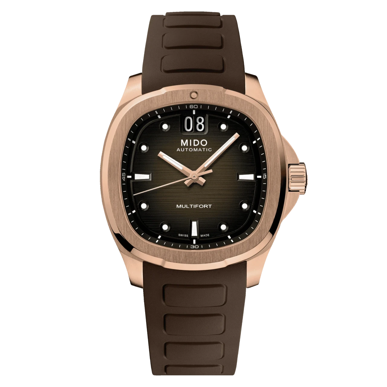 PRE Owned - Mido Multifort TV braun Roségold Big Date Herrenuhr M049.526.37.291.00
