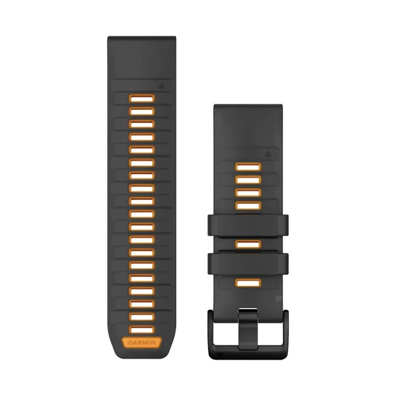 Garmin Ersatzarmband (Schnellwechsel-System) Silikon schiefergrau/ orange