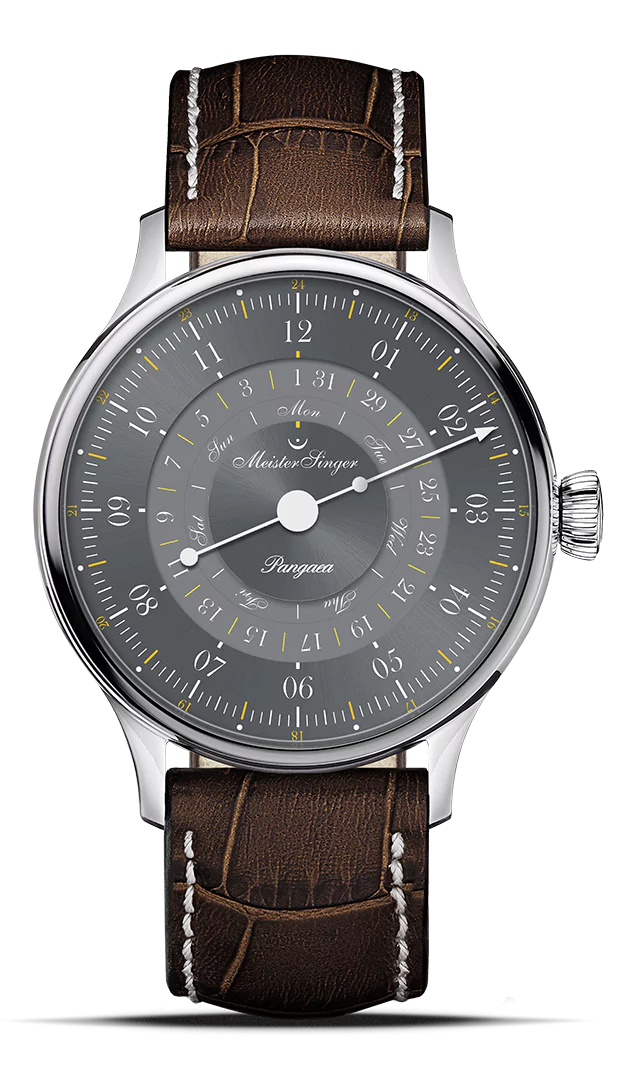 Meister Singer Pangaea Day Date 365, Automatik, Grau Herrenuhr PDD365927