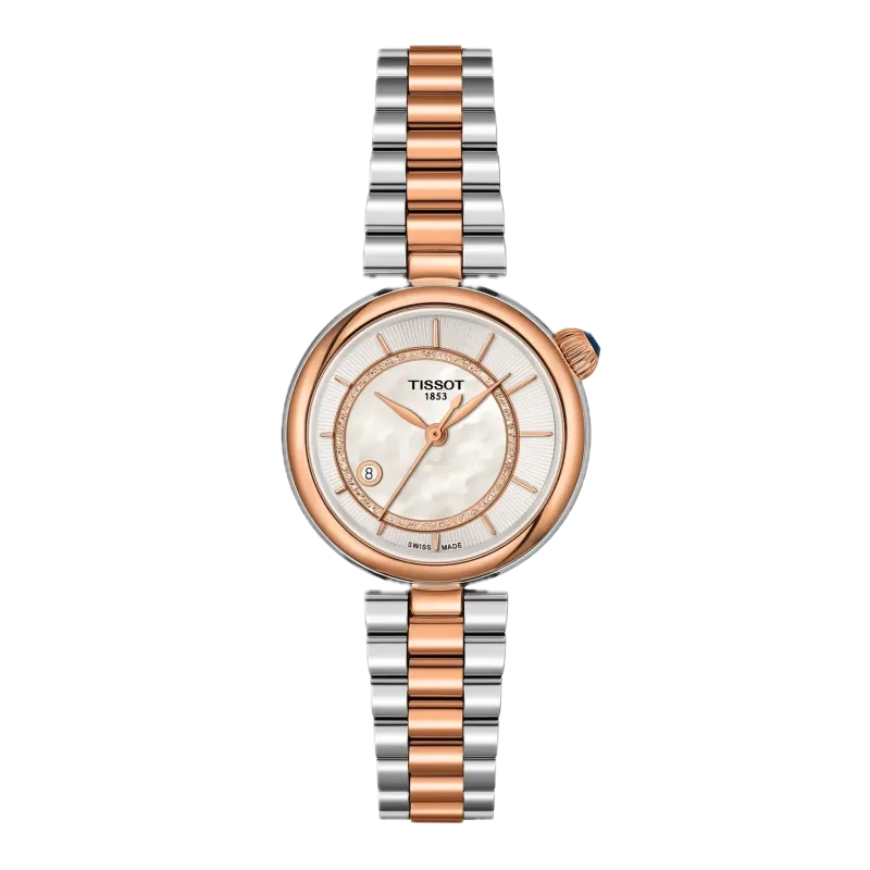 Tissot Désir 28mm, Automatik, Bis zu 80 Stunden Gangreserve, Perlmuttzifferblatt Damenuhr T152.207.22.111.00