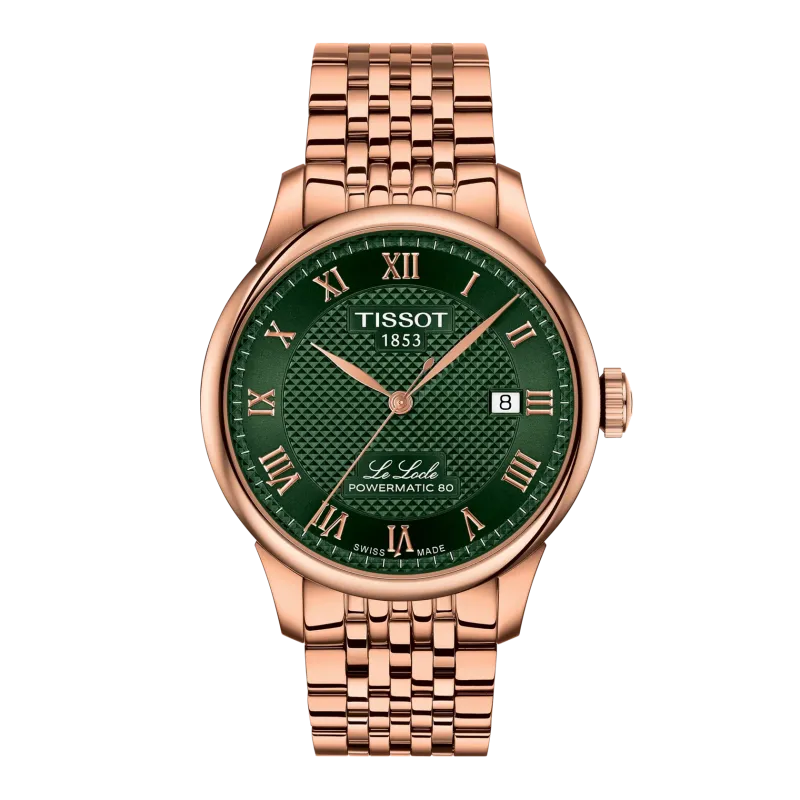 Tissot LE LOCLE Automatikuhr, Powermatic 80, Roségold Herrenuhr T006.407.33.093.00