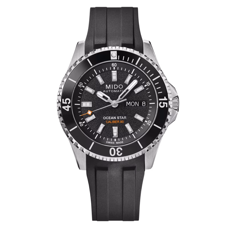 Mido Ocean Star 200, 41mm, Automatik, Gangreserve 80 Stunden, Kautschukband, Schwarz Herrenuhr M026.930.17.051.00