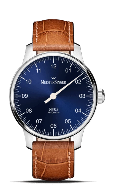 Meister Singer Automatik Sonnenschliff Blau Herrenuhr BM9908