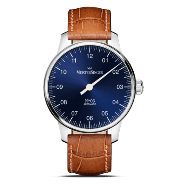 Meister Singer Automatik Sonnenschliff Blau Herrenuhr BM9908