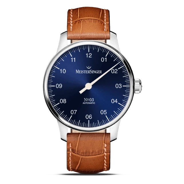 Meister Singer Automatik Sonnenschliff Blau Herrenuhr BM9908