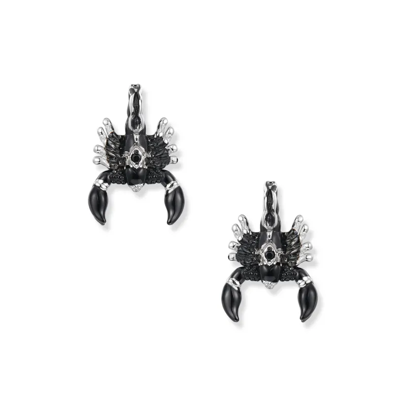 Seinerzeit Stecker Spike Skorpion Ohrringe 925 Sterling Silber