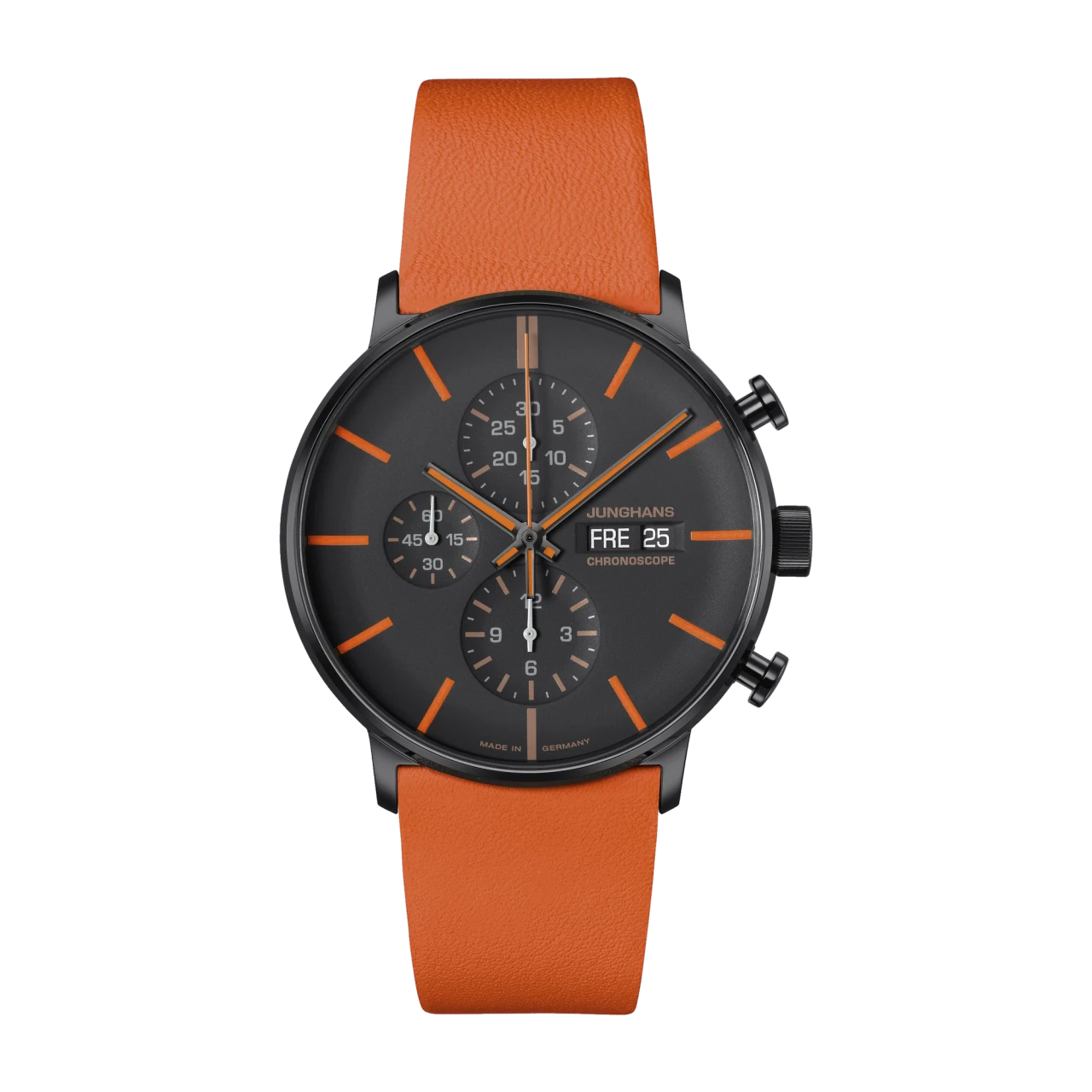 Junghans FORM A Chronoscope 027/4370.00 orange Herrenuhr