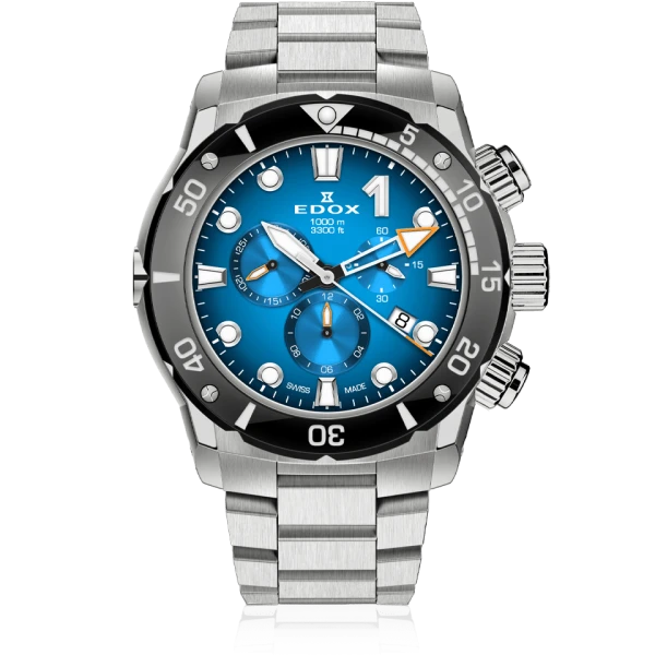 Edox CO-1 Chronograph Herrenuhr 10242 TINM BUIDN