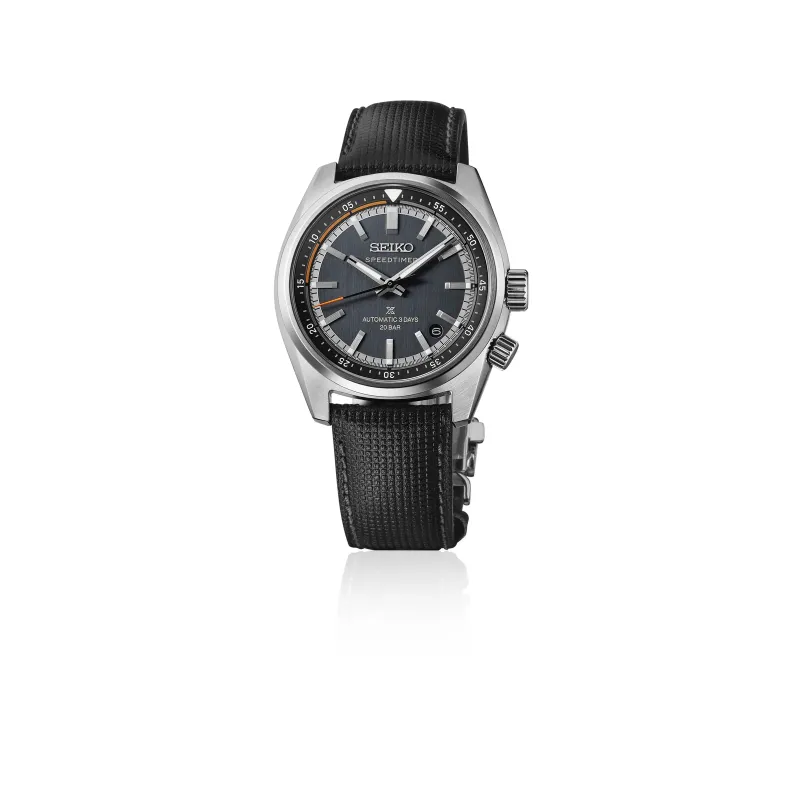Seiko Prospex Speedtimer Automatik Blaugrau Lederband Herrenuhr HBC004J1