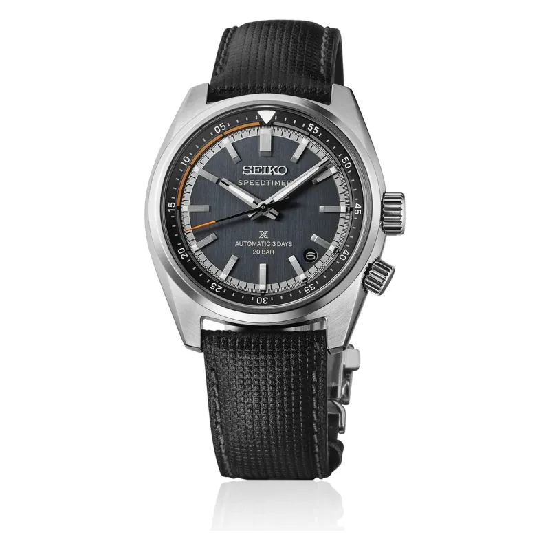 Seiko Prospex Speedtimer Automatik Blaugrau Lederband Herrenuhr HBC004J1