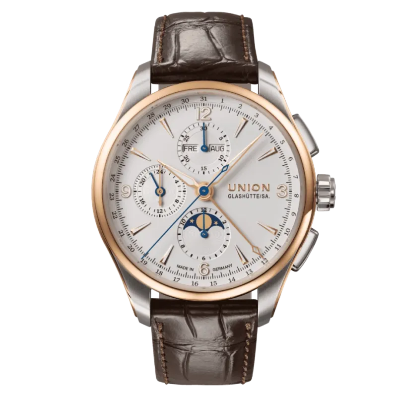 Union Glashütte Belisar Chronograph Mondphase 18KT Rosegold Herrenuhr D907.425.46.017.01