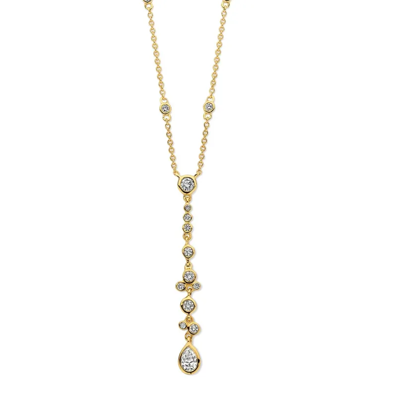 One More Damen Halskette in 18 Karat Gelbgold und Diamanten 068529A