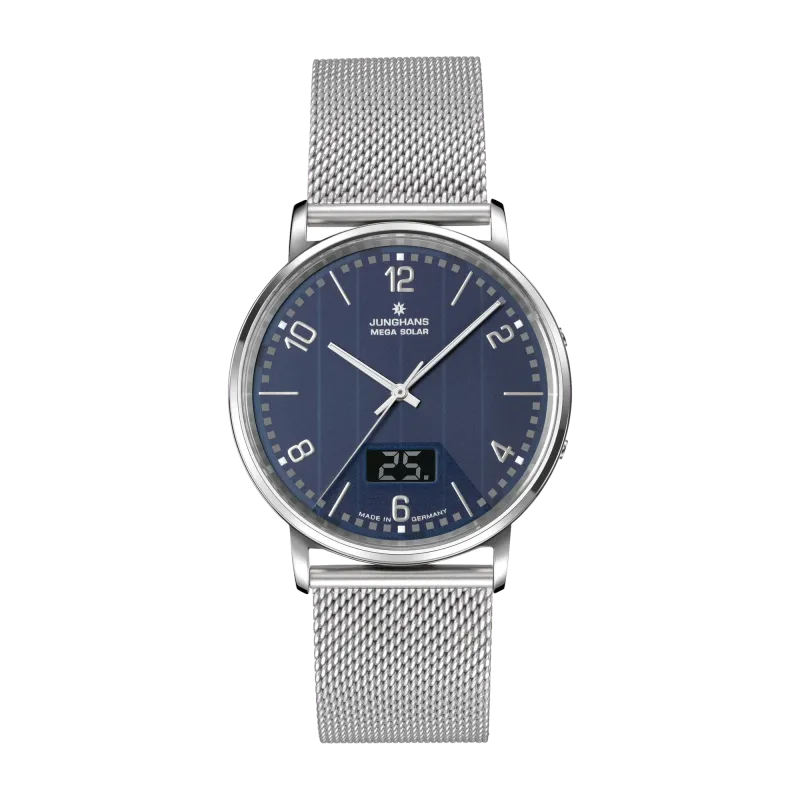 Junghans Milano Mega Solar Multifrequenz-Funk-Solarwerk Herrenuhr 56/4629.44
