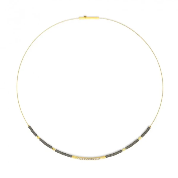 Bernd Wolf Senbo Collier Hämatin matt 43cm, 84101276-043