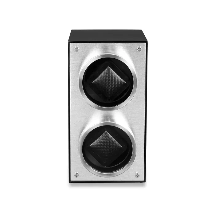 Mainspring London Flemington Uhrenbeweger mit zwei Fächern für Automatikuhren Asphaltschwarz MS-WIN-RAC2-02