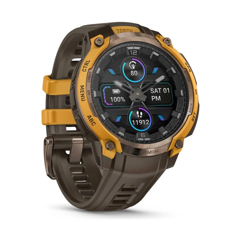 Garmin Instinct® Crossover AMOLED Bronze/Sunburst Herrenuhr 010-03398-01