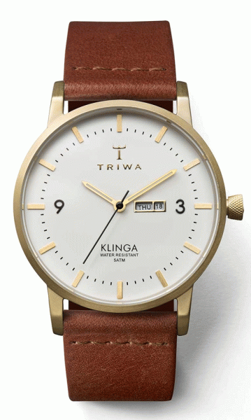 Pre-owned -  Triwa Unisexuhr Ivory Klinga Brown Classic TRKLST103CL010213