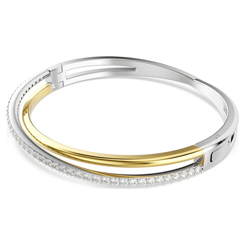 Swarovski  Hyperbola Armreif, Rundschliff, Gr. S, Metallmix, Silber/Gold