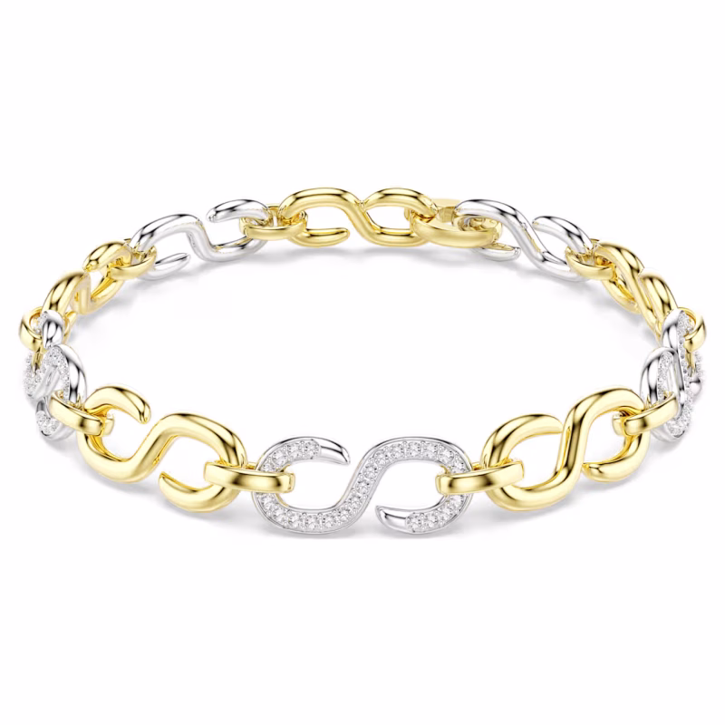 Swarovski  Dextera Armband Rundschliff, Weiß, Metallmix