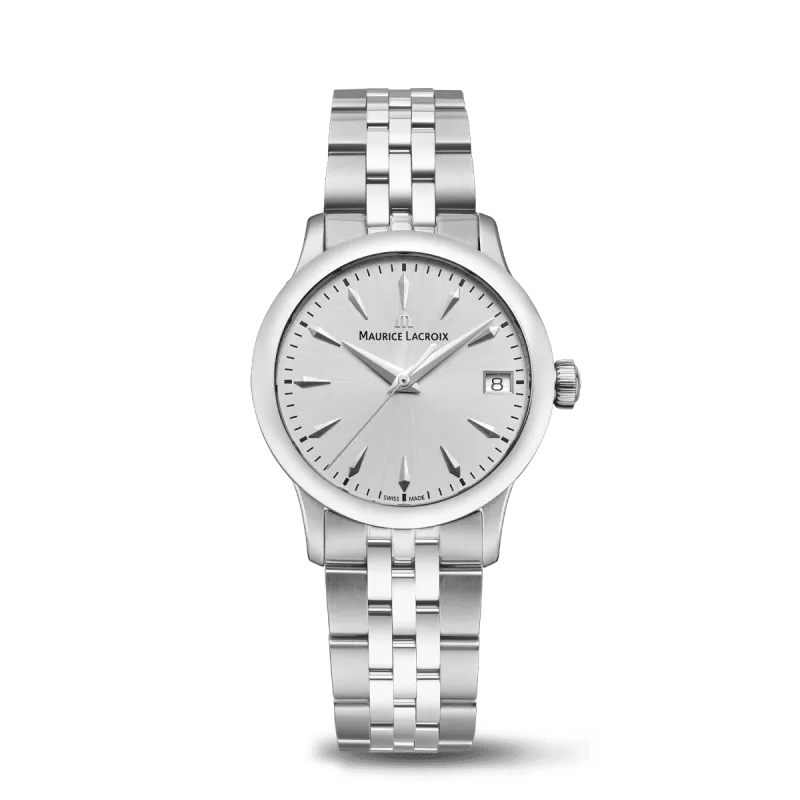 Maurice Lacroix 1975 Quartz 33mm, Quarzwerk, Silber Damenuhr 751006-SS002-130-1